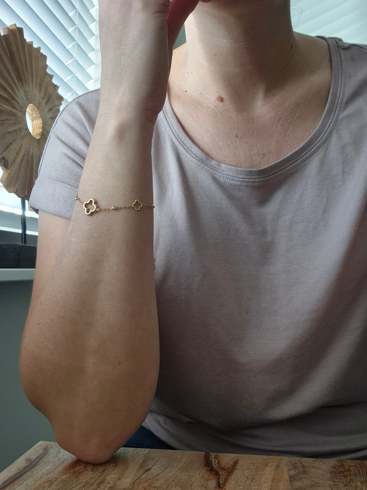 Bedelarmband Clover & Soul — Goud