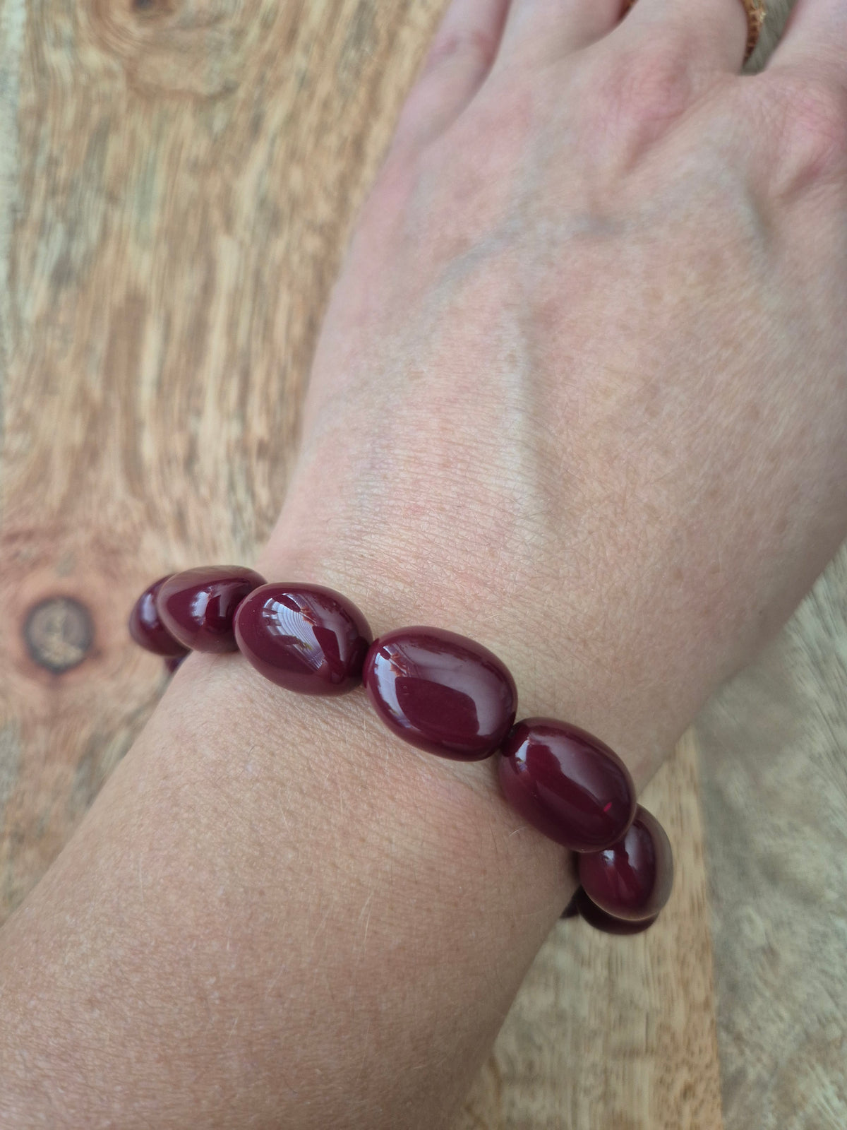By Jam Gioielli Kralen Armband — Merlot