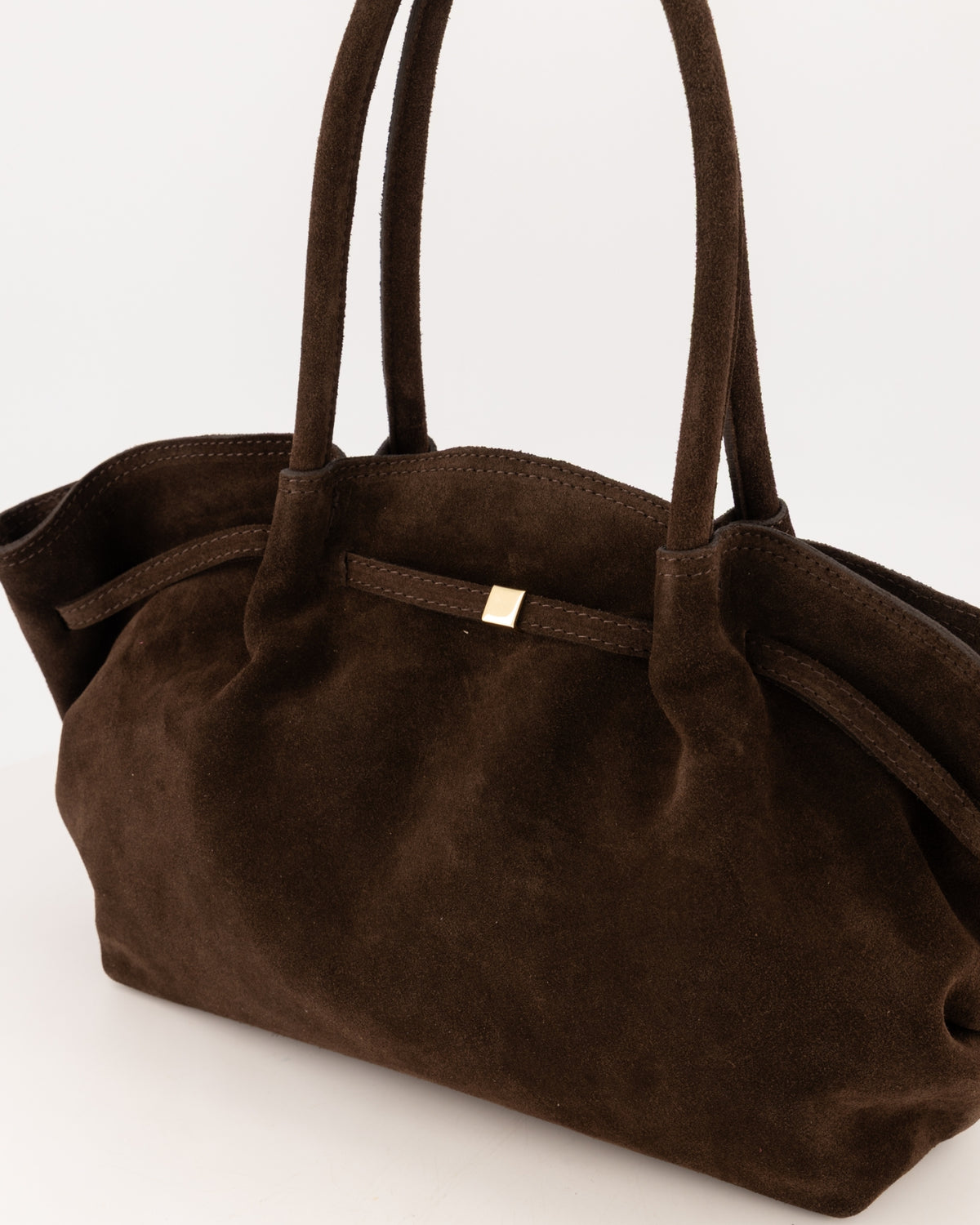 Suède shopper Coline in donkerbruin, zacht model voor dagelijks dragen