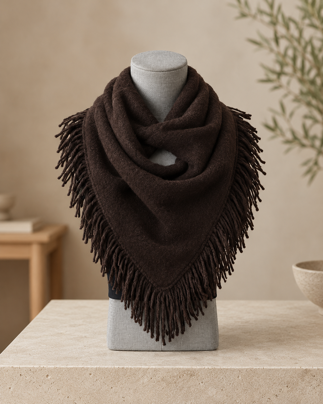 Sjaal Fringe — Viscose & Wol (meerdere kleuren)