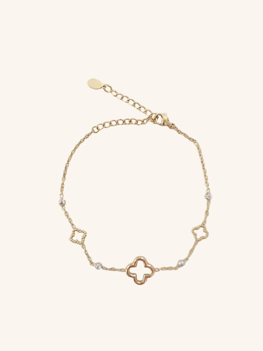 Bedelarmband Clover & Soul — Goud