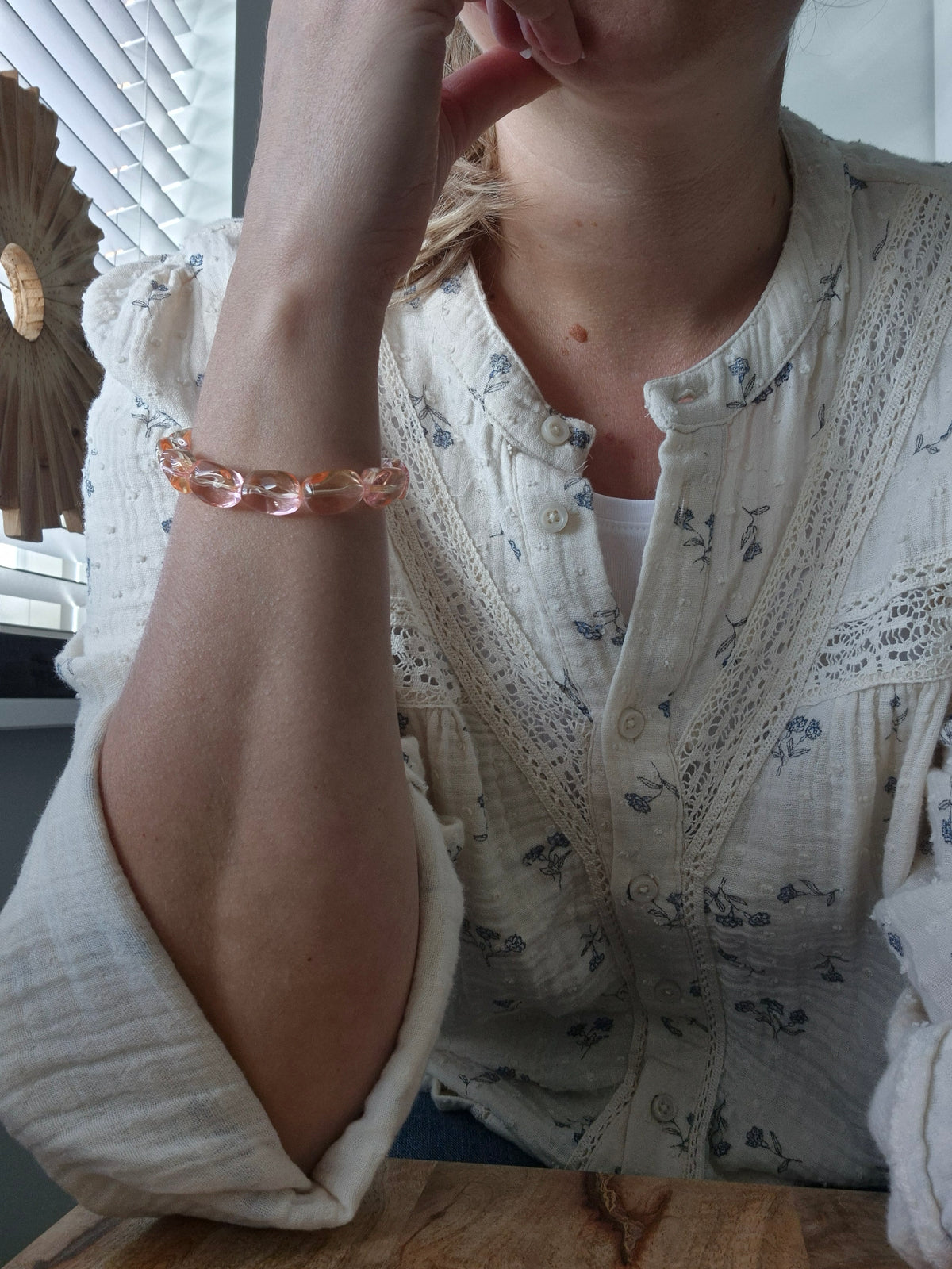 By Jam Gioielli Kralen Armband — Soft Blush
