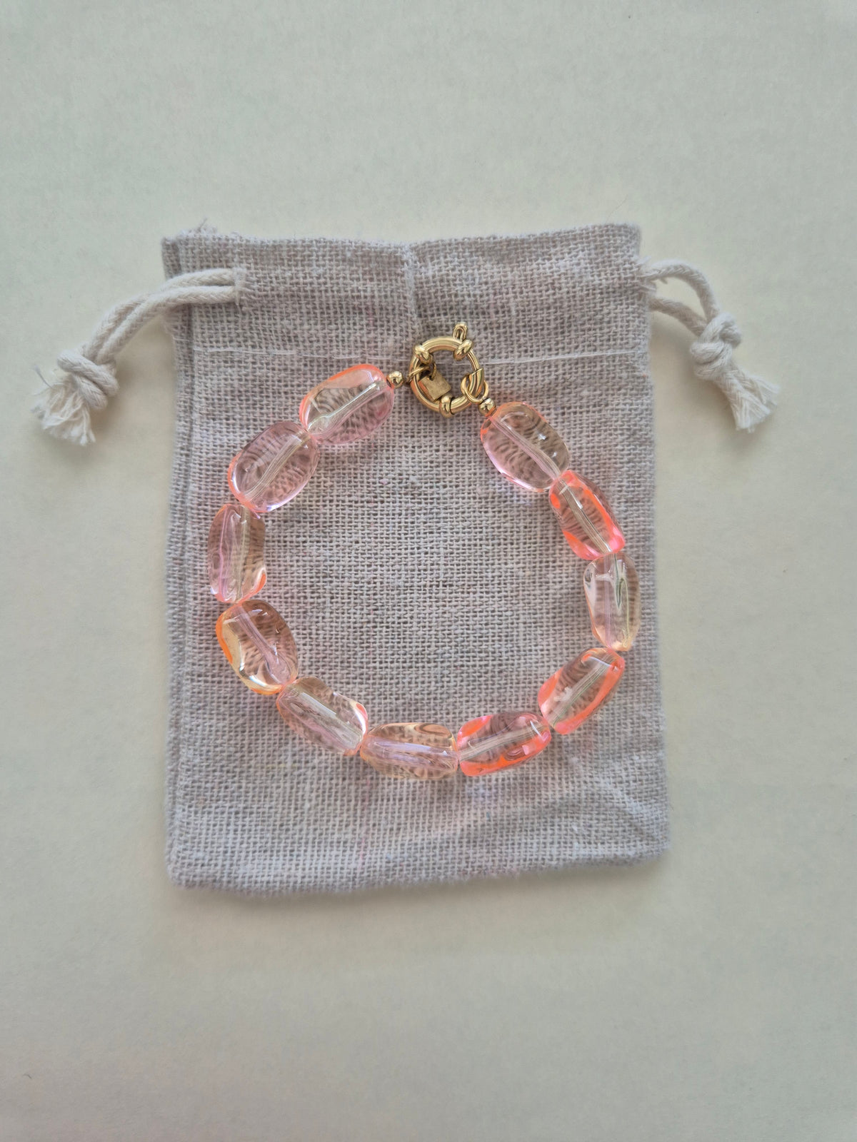 By Jam Gioielli Kralen Armband — Soft Blush