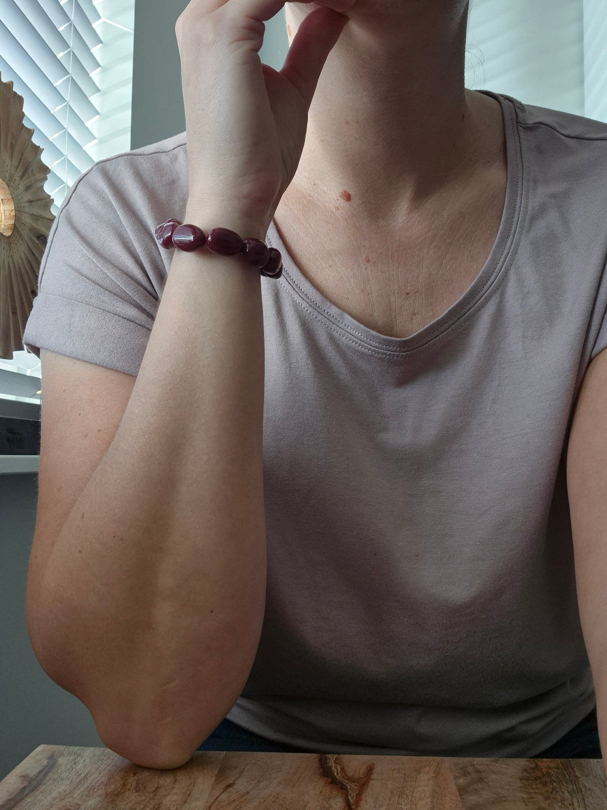 By Jam Gioielli Kralen Armband — Merlot
