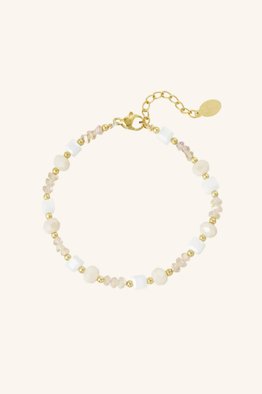 Kralenarmband Pastel & Soul — Goud
