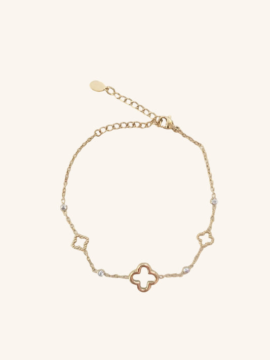 Bedelarmband Clover & Soul — Goud