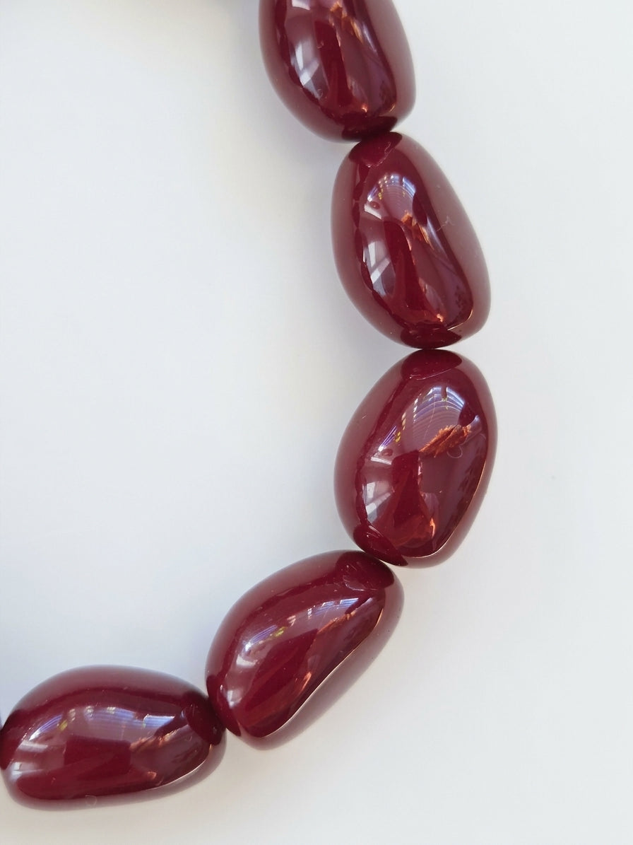 By Jam Gioielli Kralen Armband — Merlot