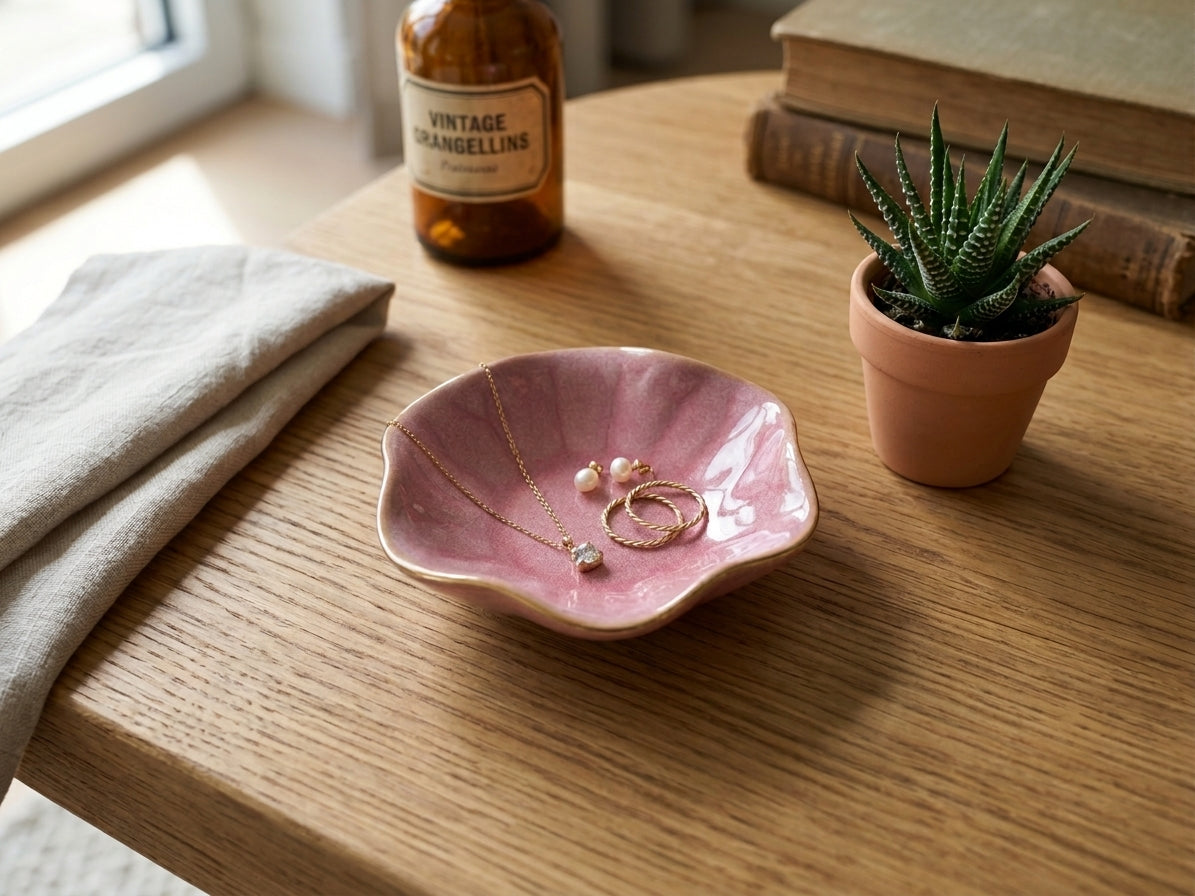 Keramiek Sieradenschaaltje Roze