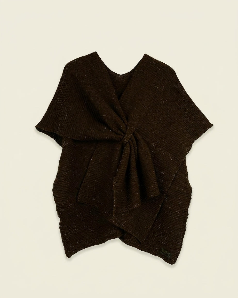 Bruine Glitter Omslagdoek Shimmer — Wolmix