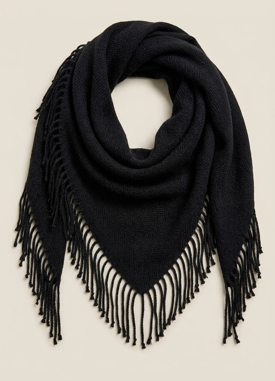 Sjaal Fringe — Viscose & Wol (meerdere kleuren)