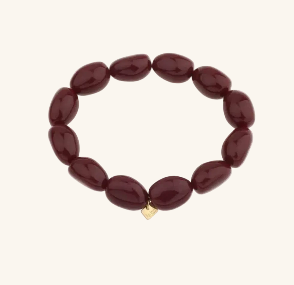 By Jam Gioielli Kralen Armband — Merlot