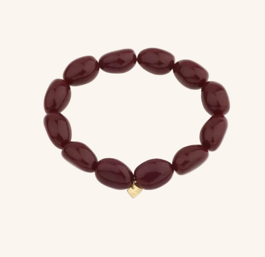 By Jam Gioielli Kralen Armband — Merlot