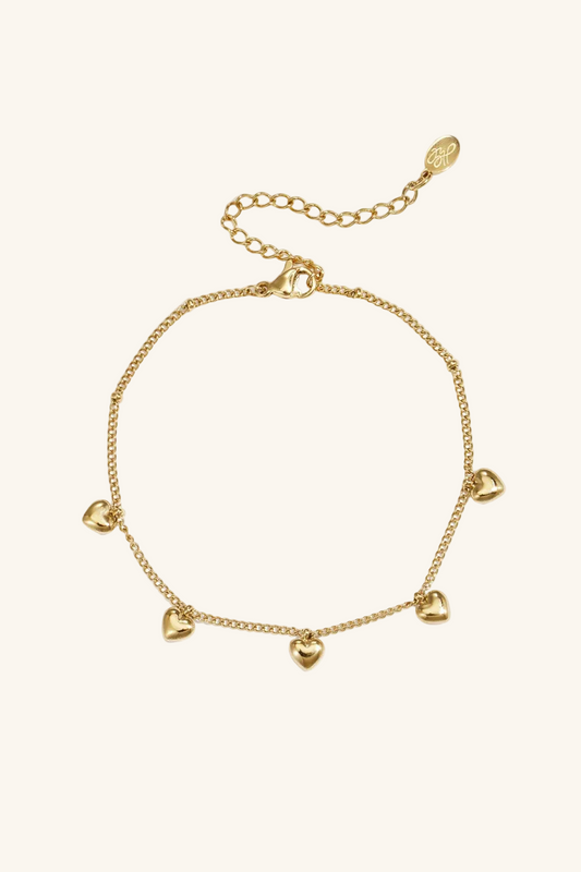 Hartjes Bedelarmband Love & Soul (meerdere kleuren)